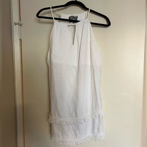 Linen Mini Dress - White